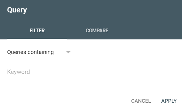 Click the Queries Containing.