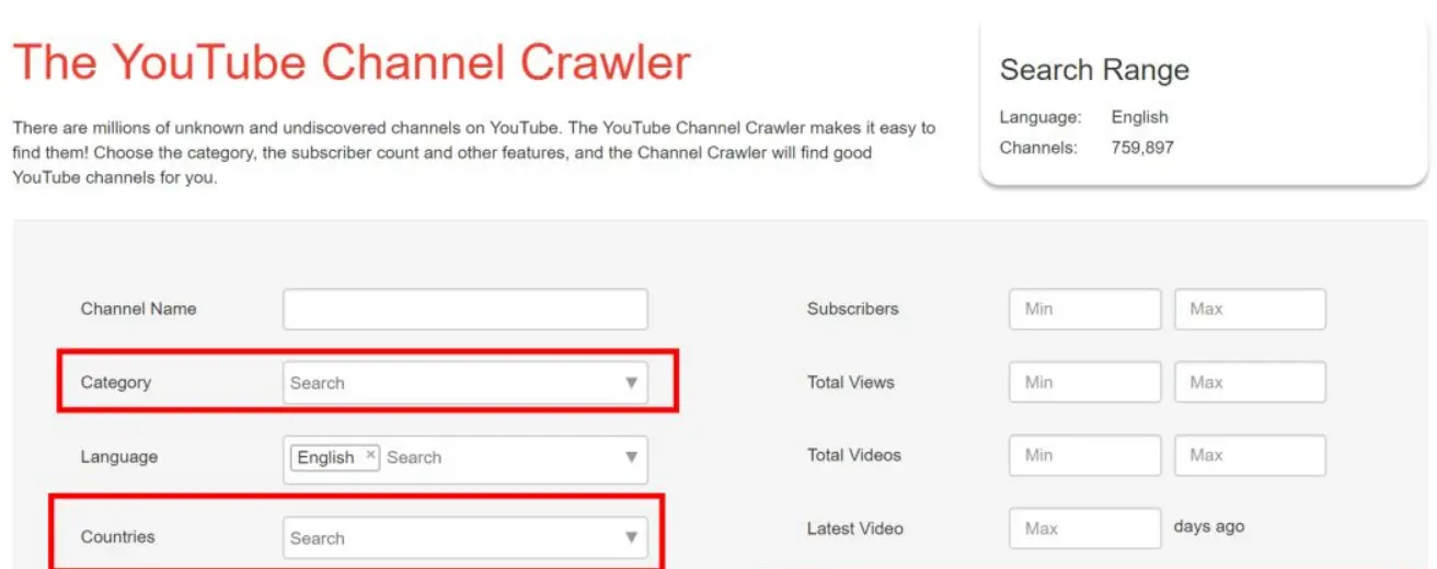 youtube channel crawler