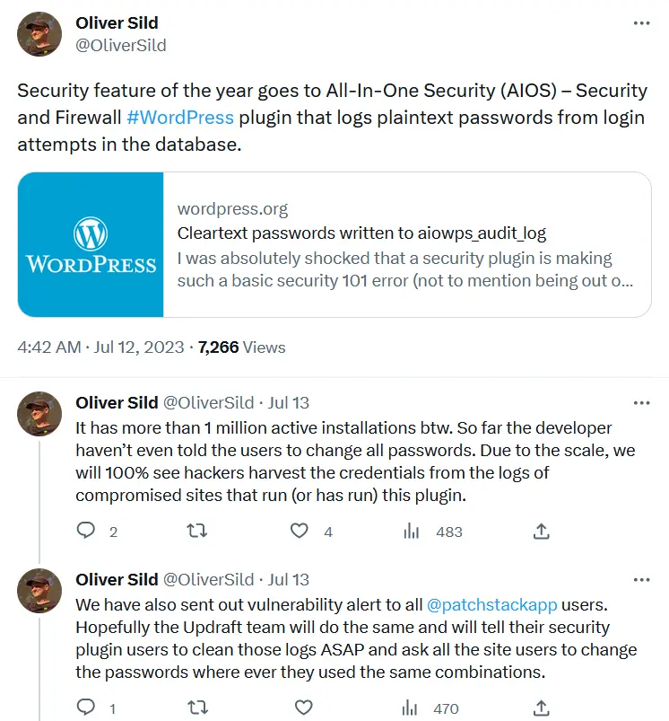 twitter of Security feature of the year goes to All-In-One Security (AIOS)