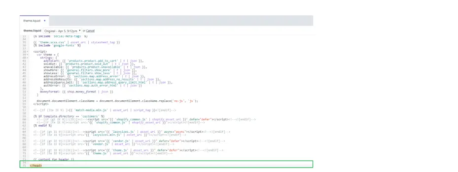 before the head of codes