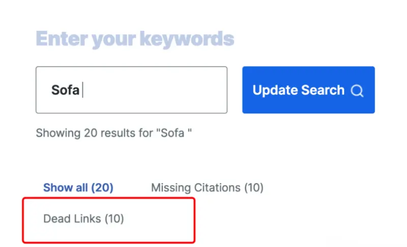 WikiGrabber can help identify dead links on Wikipedia pages
