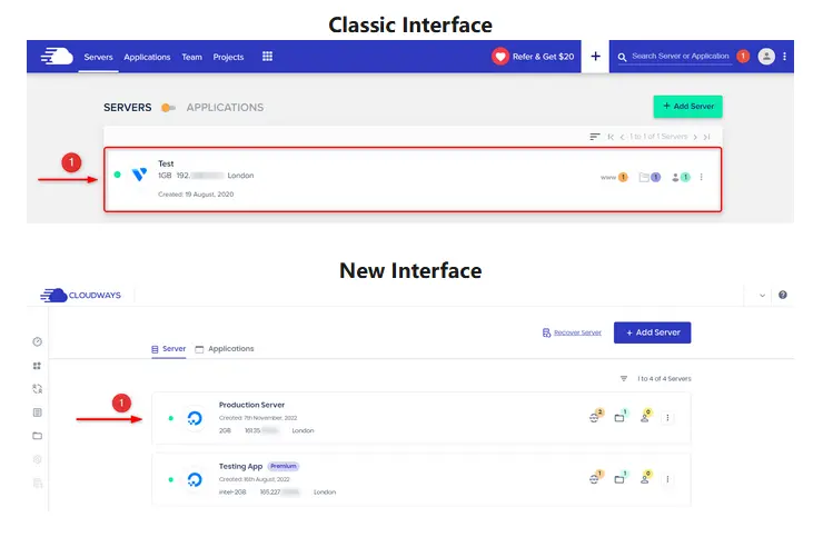 return to your target server page