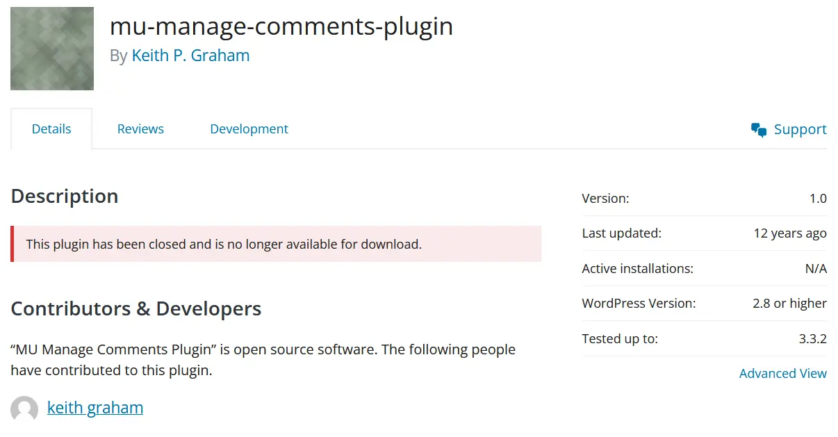 mu-manage-comments-plugin is closed
