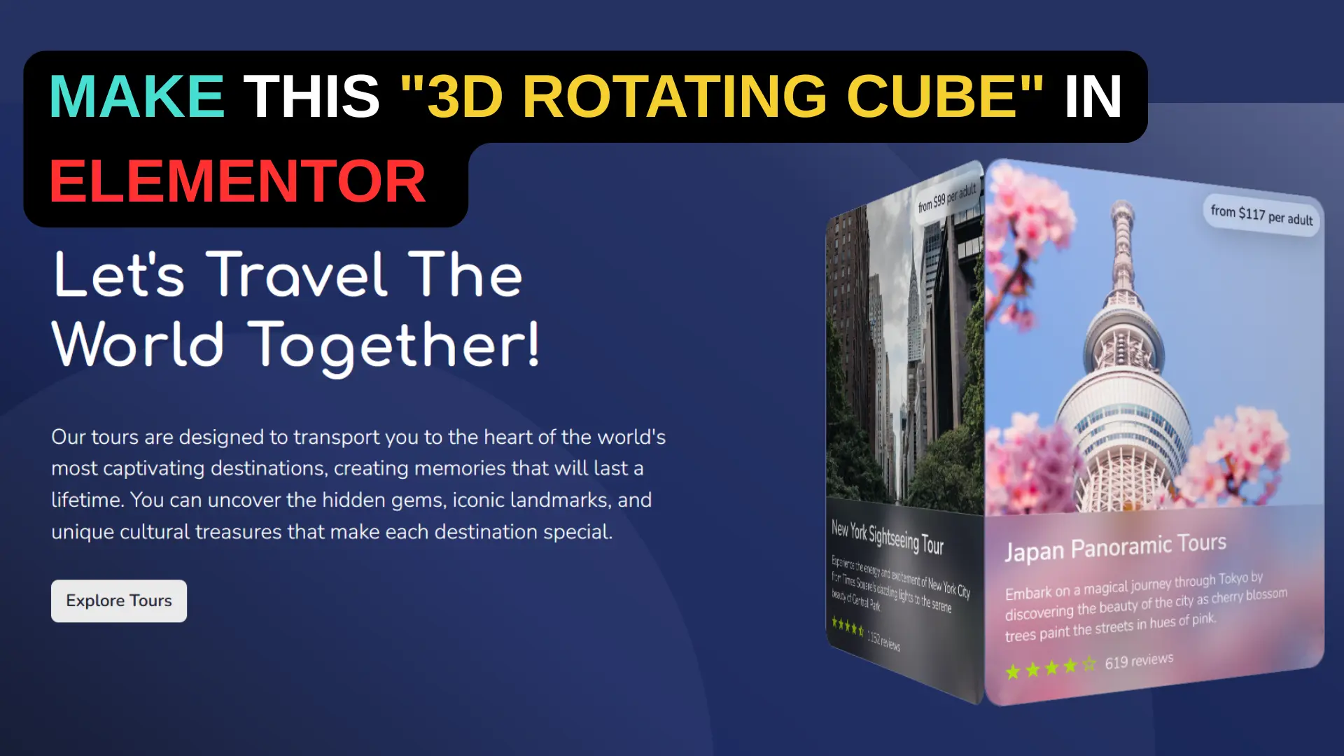 [3D Rotating Cube] Mega Slider for Travel Tours