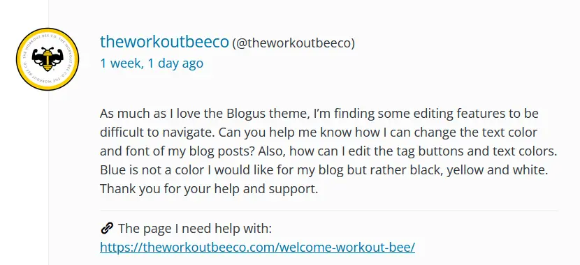 How Do I Change the Text Color and Font in the Blogus Theme