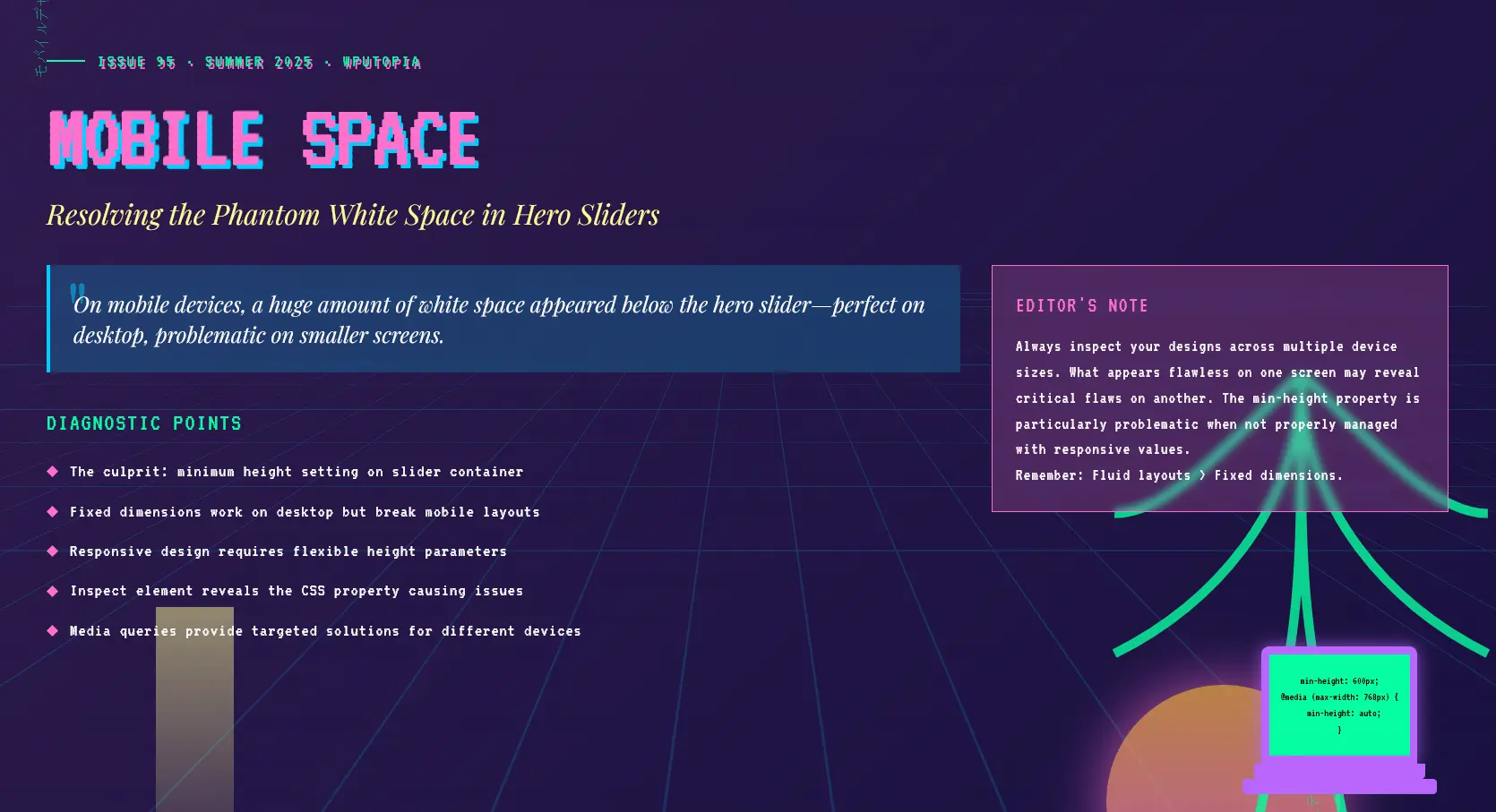 Resolving the Phantom White Space in Hero Sliders