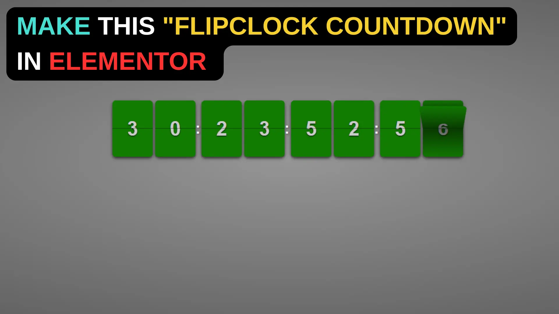 Elementor Countdown-FlipClock
