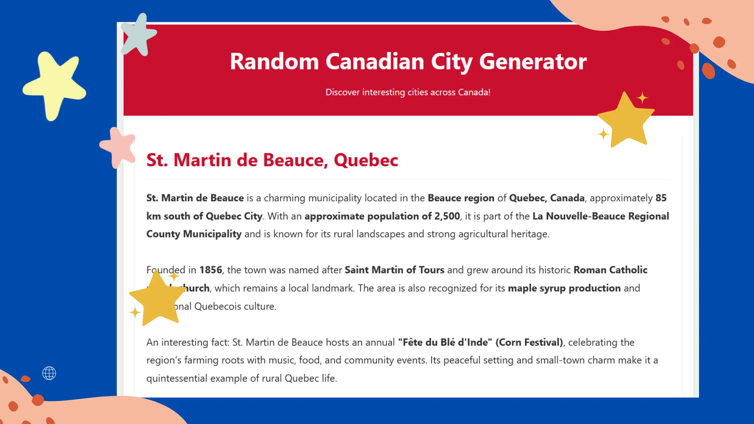 Random Canadian City Generator Image